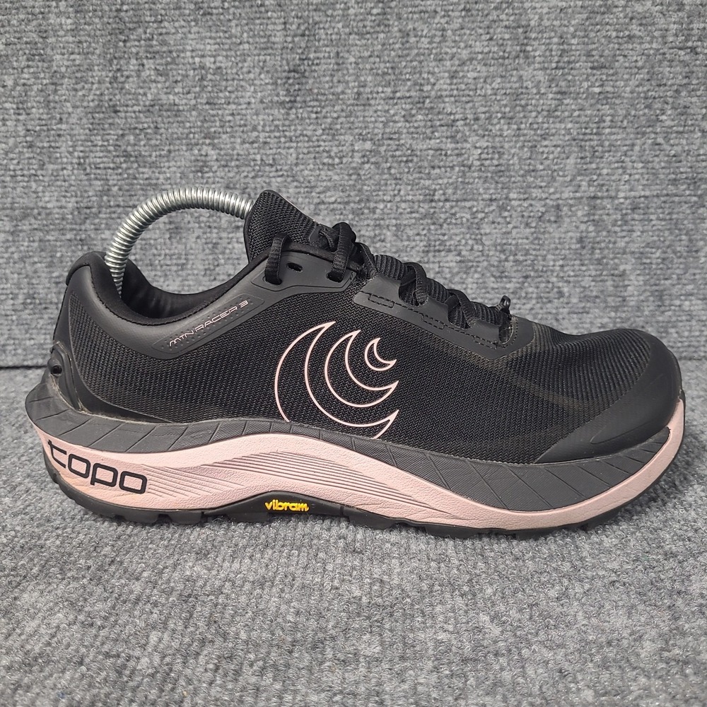 Topo Shoes Womens 9 MTN Racer 3 Black Pink Vibram Road Running Athletic - Picture 9 of 13